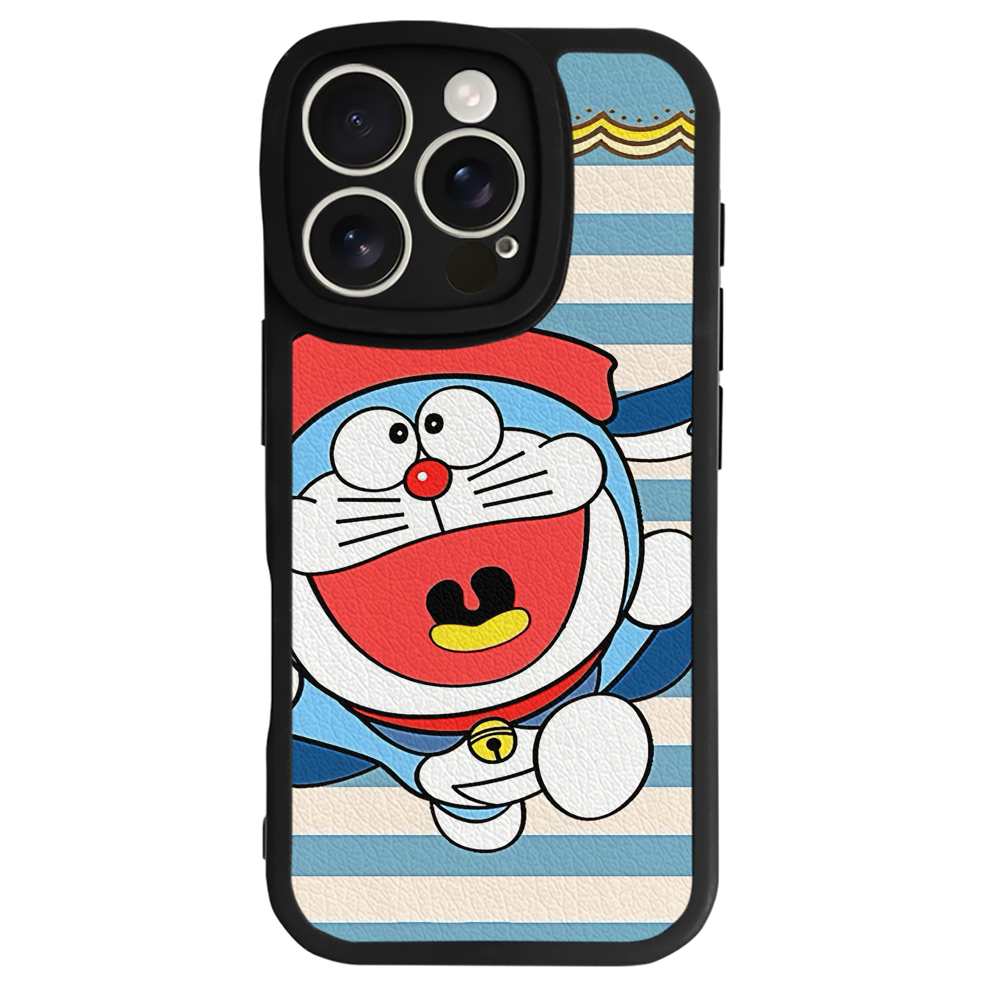 （画像用） ドラえもん Doraemon 【iPhone 16シリーズ対応】シリコンスマホケース（レザー調） 材質：シリコン